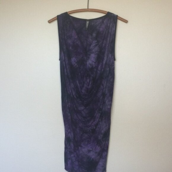 KOLLONTAÏ Purple V-Neck Draped Sheath Dress XS EUC - Picture 10 of 10